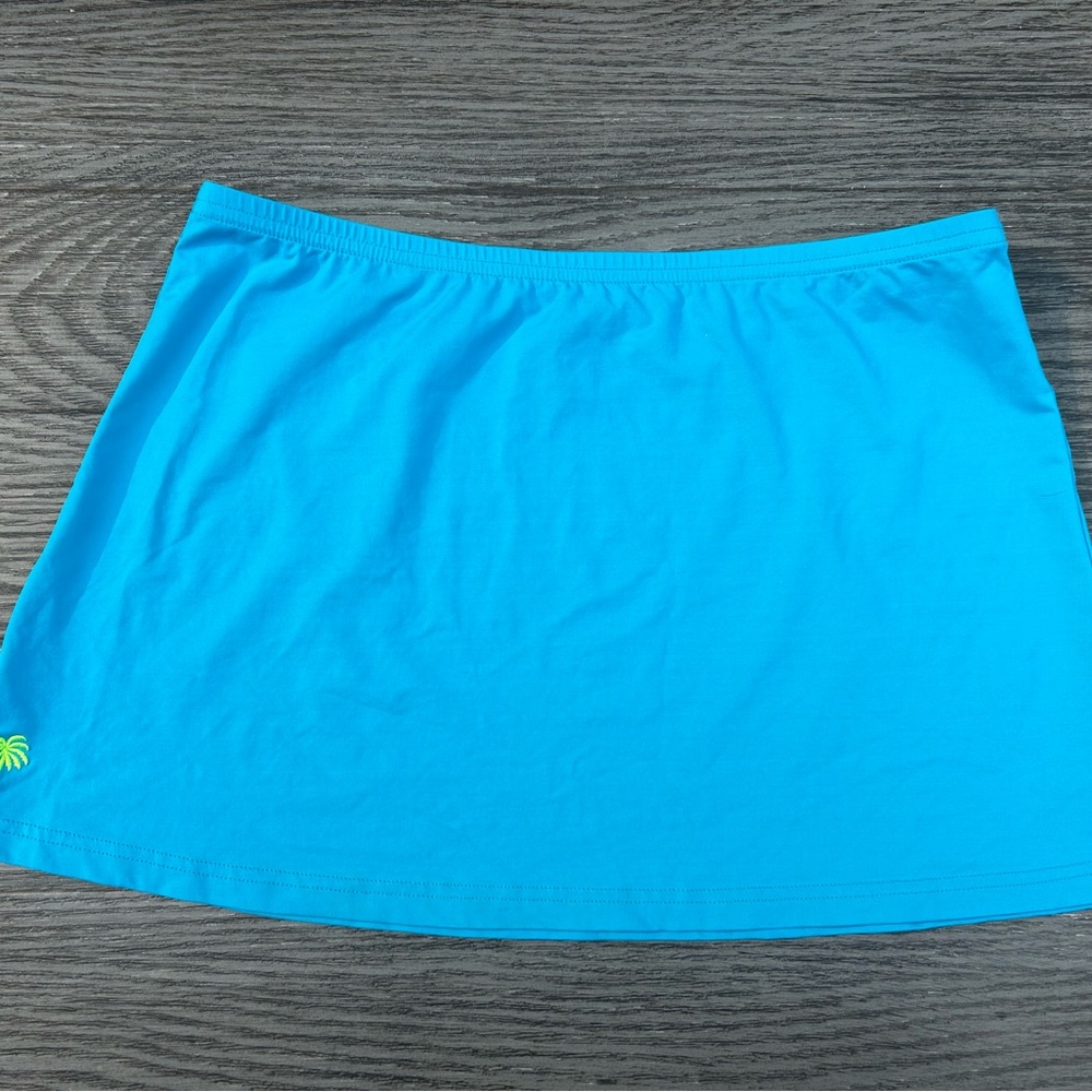 Lilly Pulitzer Women’s Turquoise  Blue Swim Bathing Suit Skirt Coverup